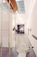 am fluß ( treibt eine wespe die schläft aber bloß), Misha Stroj, Installationshot, Kerstin Engholm Galerie, 2003
