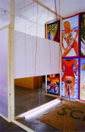 Überlagerung, Scheisse 2, Marcus Geiger, Installationshot, Kerstin Engholm Galerie, 2003