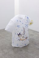 Astrid Wagner/ Johannes Schweiger/ Anna Haifisch, o.T., 2015, wax, textile, pencil, approx. 110cm x 100cm x 50cm, Kerstin Engholm Gallery, Vienna