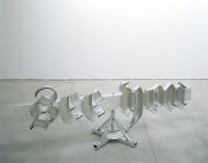 Untitled (See you), 2007, aluminium, motor, 68 x 272 x 272 cm