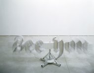 Untitled (See you), 2007, aluminium, motor, 68 x 272 x 272 cm