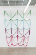 Marita Fraser, O.T. (net), 2015, fabric dye on calico, metal, 350 x 270 x 8 cm