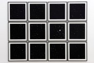 Angela Bulloch, Night Sky Prints E.T. From Mercury 12, 2008, Pigment print, framed, each 61 x 61 x 3 cm, edition 3/3, Installation Shot, Kerstin Engholm Galerie, 2014
