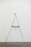 Misha Stroj - Io non aumento piu/ Versione Fanfarone, 2012, artists belt, aluminium, 163,5 x 105 x 4cm 