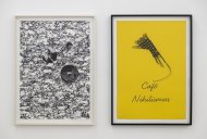Eva Grubinger - Café Nihilism / Klimt, Moser,  Hoffmann, collage, 71.5 cm x 53.4 cm (framed) & Caning, collage, 71.5 cm x 53.4 cm (framed) 