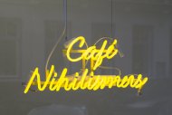 Eva Grubinger - Cafe Nihilismus/ Neon, metal, cabeling, 44 x 17 x 7 cm 