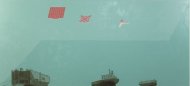 Hendrik Krawen, Hafenkante und dahinter die offene See - oder - ist dies, was ihr für die Welt übrig habt, 2013, Oil on Canvas, 130 x 290 cm